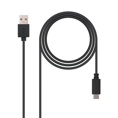 CABLE USB 3A TIPO USB-CM-AM NEGRO 1M NANOCABLE