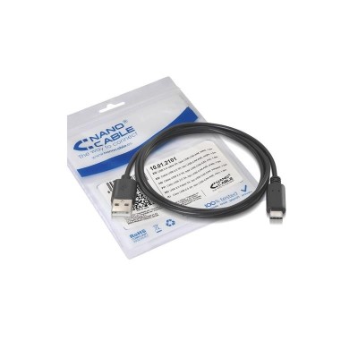 CABLE USB 3A TIPO USB-CM-AM NEGRO 1M NANOCABLE