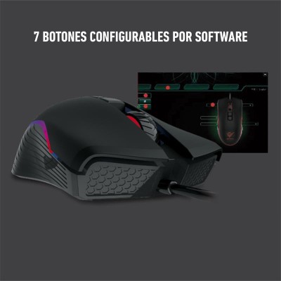 RATON PHOENIX GAMING USB RGB 7200 DPI 7 BOTONES