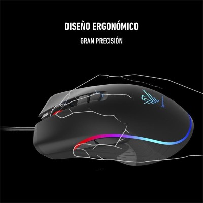 RATON PHOENIX GAMING USB RGB 7200 DPI 7 BOTONES