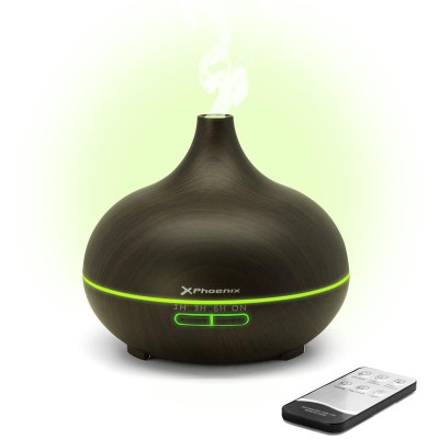 HUMIDIFICADOR DE AIRE PHOENIX 400ML LED 7 COLORES BLACK