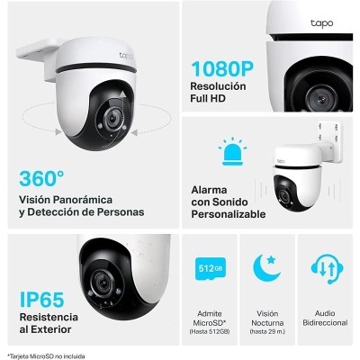 CAMARA IP TP-LINK TAPO C500 WIFI 360 FHD IP65 MOTORIZADA EXTERIOR