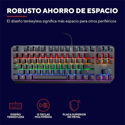 TECLADO TRUST GAMING GXT 834 CALLAZ MECANICO TKL USB RGB