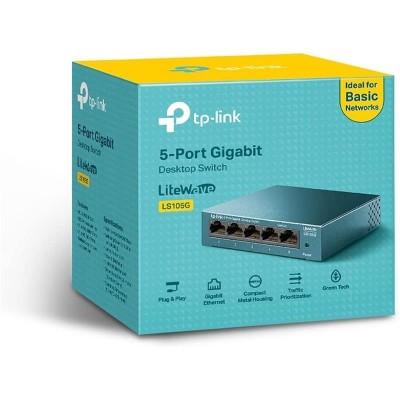 SWITCH TP-LINK GIGABIT 5 PUERTOS LS105G METALICO