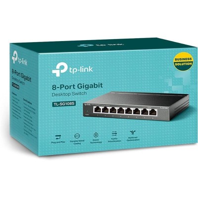 SWITCH TP-LINK GIGABIT 8 PUERTOS DESKTOP DUPLEX TL-SG108S