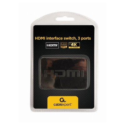 CONMUTADOR HDMI GEMBIRD 3 PUERTOS INPUT 1 OUTPUT