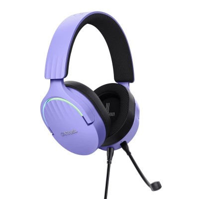 AURICULARES + MICROFONO TRUST GAMING RGB GXT 490P FAYZO HEADSET 7.1 PURPLE