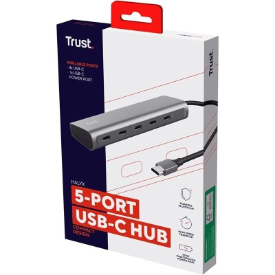 HUB USB-C TRUST 5 PUERTOS HALYX USB-C 3.2