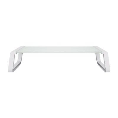 SOPORTE SOBREMESA TRUST MONTA TV/MONITOR CRISTAL ERGONOMIC WHITE