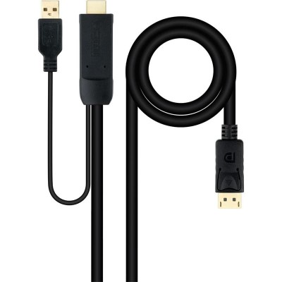 CABLE CONVERSOR NANOCABLE HDMI A DISPLAYPORT 1.8M BLACK