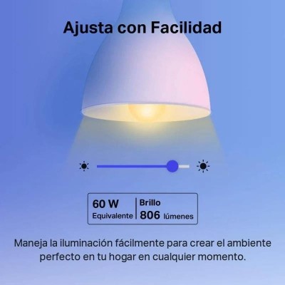 BOMBILLA INTELIGENTE E27 TP-LINK LED MULTICOLOR 6500K BLANCO AJUSTA WIFI