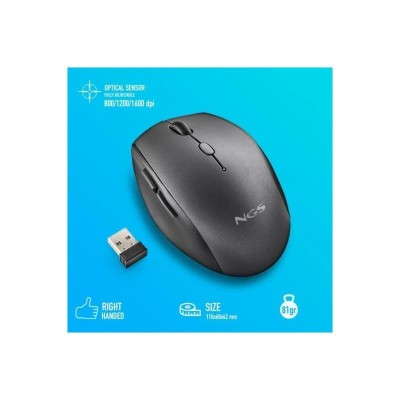 RATON NGS BEE BLACK ERGONOMICO WIRELESS SILENT BLACK