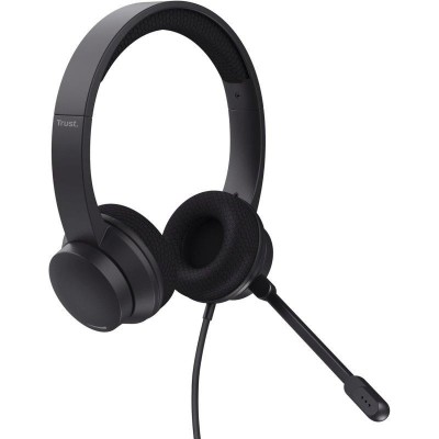 AURICULARES + MICROFONO TRUST AYDA HEADSET PC ENC USB BLACK