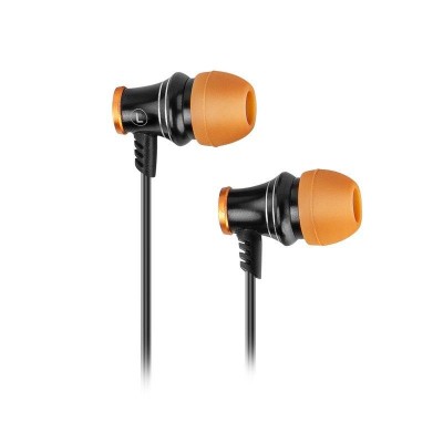 AURICULARES + MICROFONO KROM KINEAR IN EAR AUX MULTIPLATAFORMA BLACK/ORANGE