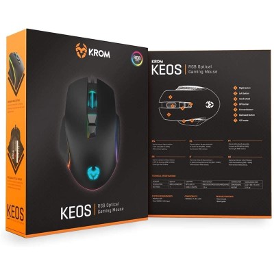 RATON KROM KEOS GAMING RGB RAINBOW