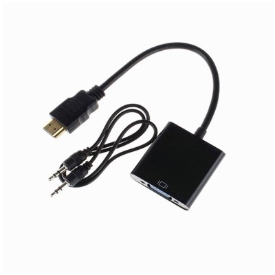 ADAPTADOR CONVERSOR ONEWAY HDMI/M A VGA/H + AUDIO JACK 3.5MM BLACK