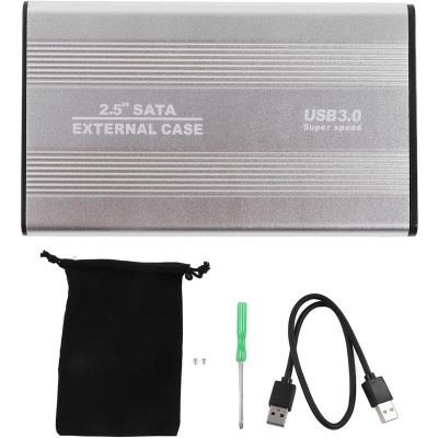 CAJA EXTERNA ONEWAY HDD 2.5 SATA USB 3.0 SILVER