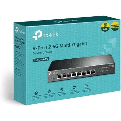 SWITCH TP-LINK GIGABIT 8 PUERTOS 2.5G TL-SG108-M2 METALICA