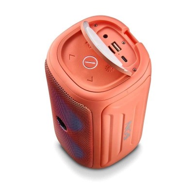 ALTAVOCES NGS ROLLER BEAST RGB PORTATIL WATERPROOF IPX5/BT/USB/AUX/FM CORAL