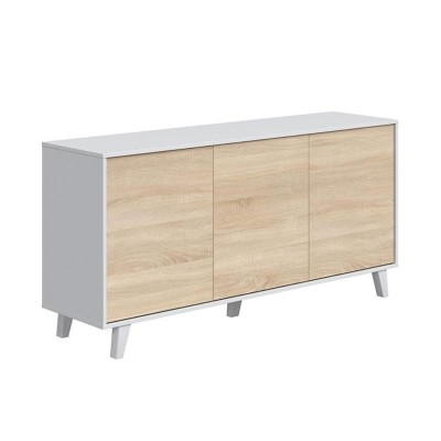 APARADOR 3 PUERTAS 75X154X41CM BLANCO BRILLO ZAIKEN CANADIAN MOMI