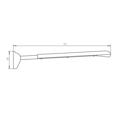 APOYABRAZOS ABATIBLE INOX BENOTTI 70X12.6CM