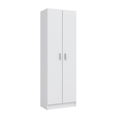 ARMARIO MULTIUSOS CON ESTANTES 2P 180X59X37CM BLANCO MOMI