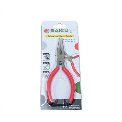 ALICATE DE CORTE 5" 125 MM PUNTA FINA ROJO BAKU