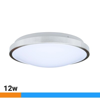 APLIQUE LED TECHO REDONDO PLATA 12W LUZ FRÍA AIRMEC