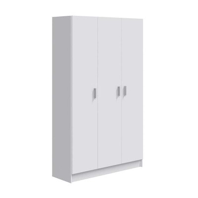 ARMARIO MULTIUSOS ESCOBERO 3P 180X109X37CM BLANCO MOMI