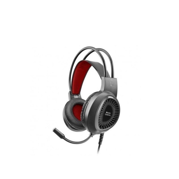 AURICULARES GAMING ULTRA LIGEROS 205G CON MICRÃFONO FLEXIBLE NEGRO MARS