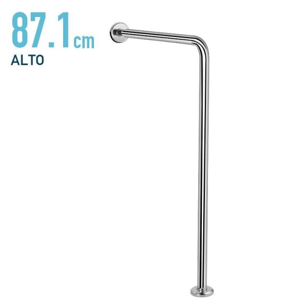 BARRA DE APOYO PARED-SUELO INOX 304 BENOTTI 87.1X79.5X3.2CM