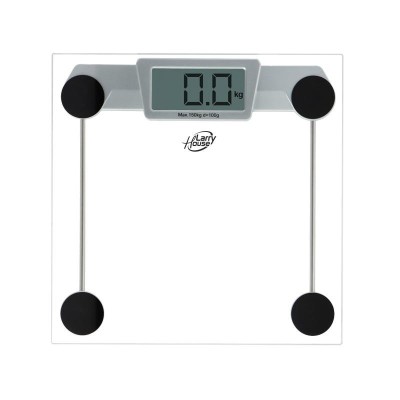 BÁSCULA DE BAÑO DIGITAL 150 KG VIDRIO TEMPLADO LARRYHOUSE