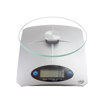 BÃSCULA DE COCINA DIGITAL 5 KGS CON PLATAFORMA DE VIDRIO LARRYHOUSE