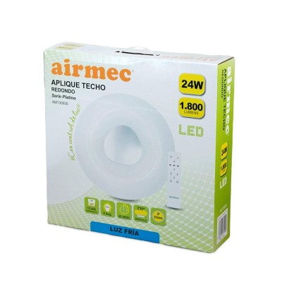 APLIQUE LED TECHO 24W SERIE PLATINO CONTROL REMOTO LUZ FRÃA AIRMEC