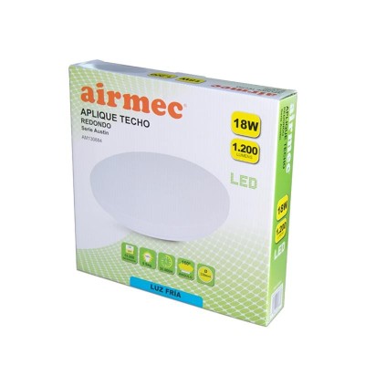 APLIQUE LED TECHO REDONDO 18W SERIE AUSTIN LUZ FRÍA AIRMEC