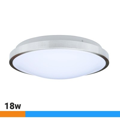 APLIQUE LED TECHO REDONDO PLATA 18W LUZ FRÍA AIRMEC