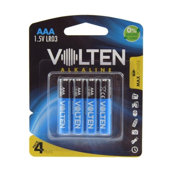 BLISTER 4 PCS PILAS ALCALINAS LR03/AAA VOLTEN