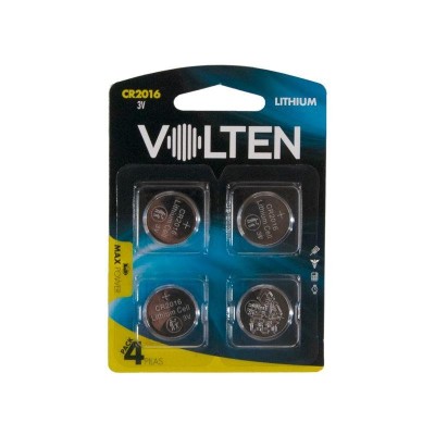 BLISTER 4 PCS PILAS LITIO CR2016 VOLTEN