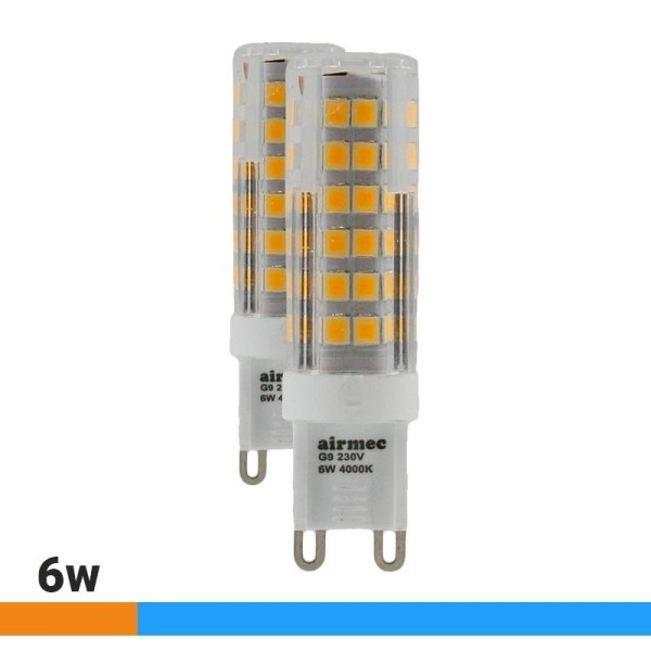 BOMBILLA LED PACK 2 G9 6W LUZ FRÍA AIRMEC