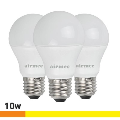 BOMBILLAS LED PACK 3 10W A60 E27 LUZ CÁLIDA AIRMEC