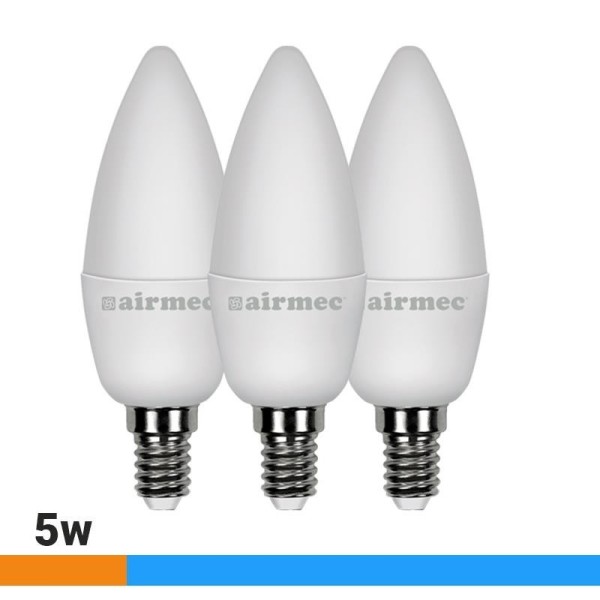 BOMBILLAS LED PACK 3 5W C37 E14 LUZ FRÃA AIRMEC