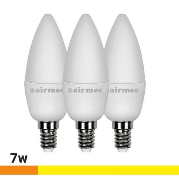 BOMBILLAS LED PACK 3 7W C37 E14 LUZ CÁLIDA AIRMEC