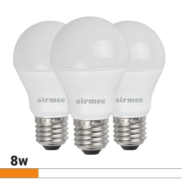 BOMBILLAS LED PACK 3 8W A60 E27 LUZ BLANCA AIRMEC