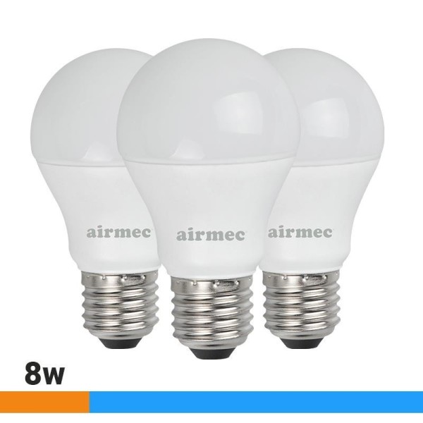 BOMBILLAS LED PACK 3 8W A60 E27 LUZ FRÃA AIRMEC