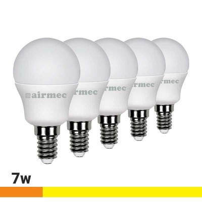 BOMBILLAS LED PACK 5 7W G45 E14 LUZ CÃLIDA AIRMEC