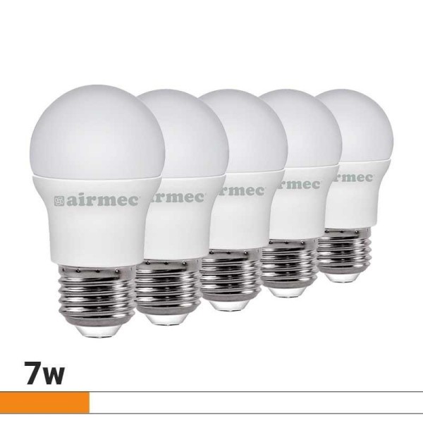 BOMBILLAS LED PACK 5 7W G45 E27 LUZ BLANCA AIRMEC