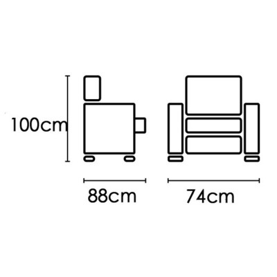 BUTACAS POWER LIFT 100X88X74CM TAPIZADO PIEDRA MOMI