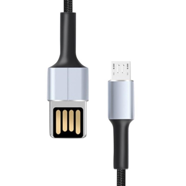 CABLE CARGA RAPIDA SLIM USB MICRO USB 2.4A 1 METRO NEGRO XO