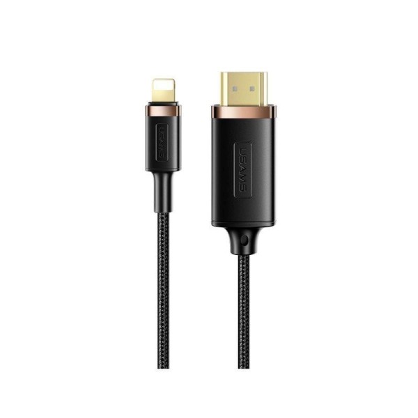 CABLE DE DATOS HDMI U70 LIGHTING NEGRO USAMS