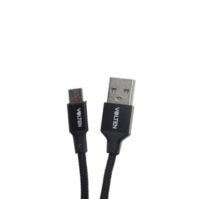 CABLE USB A MICRO USB NEGRO 1 METRO VOLTEN